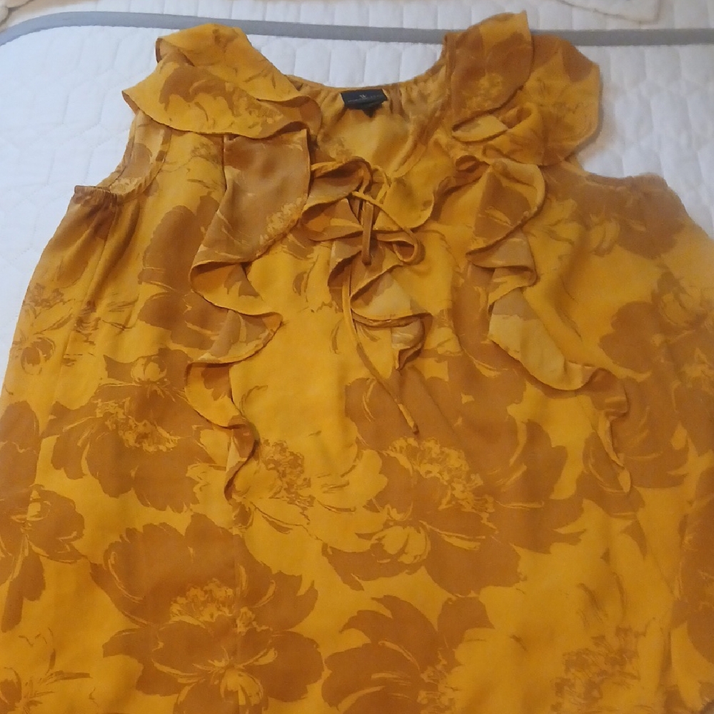 Worthington Mustard Yellow Blouse